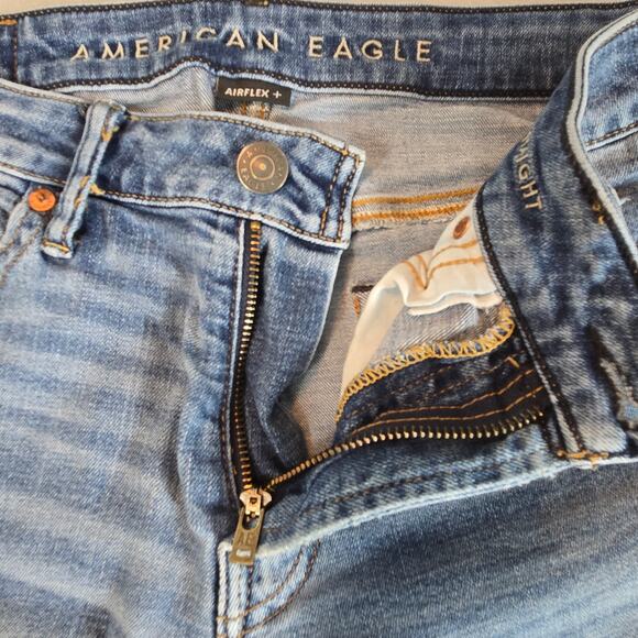 American Eagle Airflex+ Slim Straight Leg Stretch Denim Jeans Mens 30x30 - Picture 8 of 15